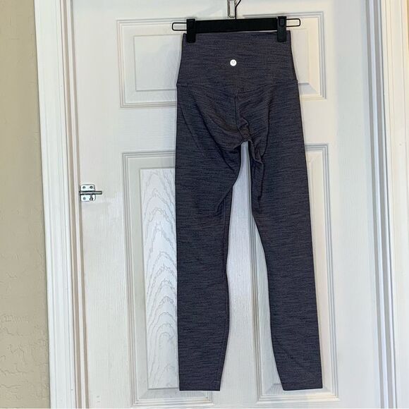 Lululemon Align Pant II 25" Mini Heathered Herringbone Heathered Black White - Picture 8 of 8